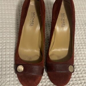Michael Kors Dark Brown Suede Heels